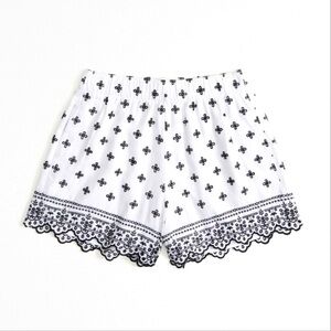Abercrombie & Fitch Linen-Blend Eyelet Pull-On Shorts